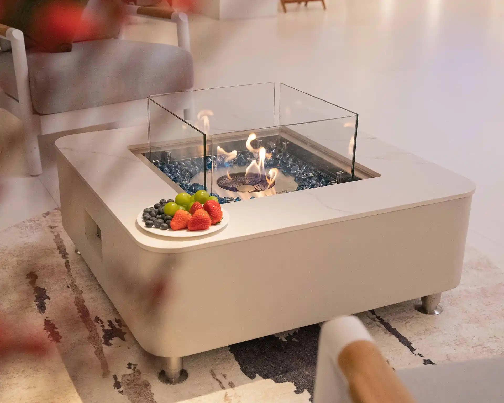 AEGEAN ethanol fire feature