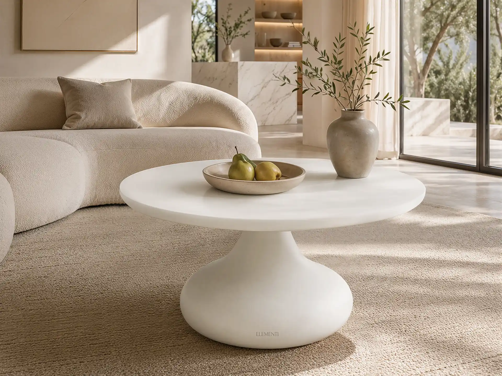 Table basse ronde moyenne 鈥?1