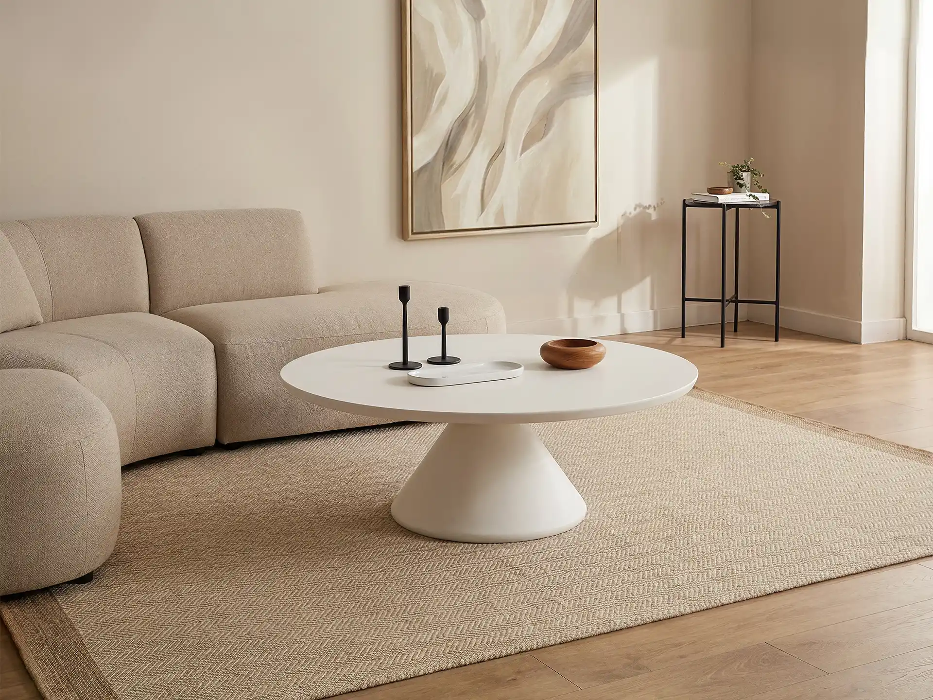 Grande table basse ronde 鈥?1
