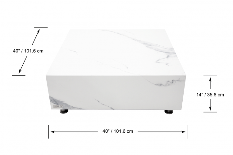 BIANCO Marble Procelain Series Concrete Coffee Table Large