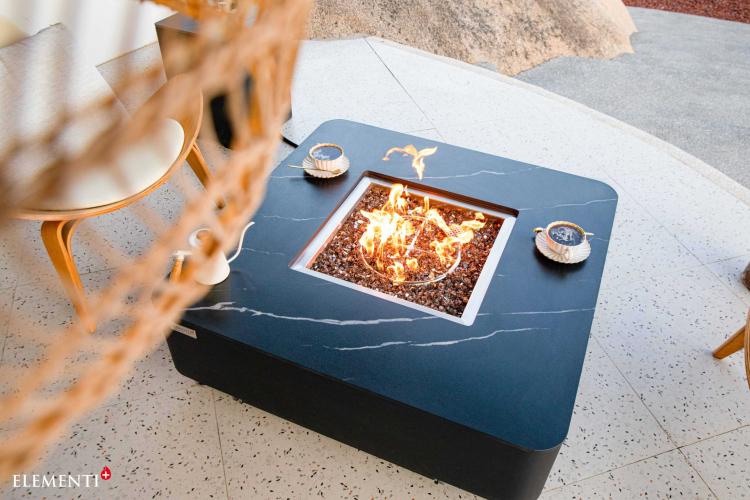 COPENHAGEN Porcelain Top Fire Table