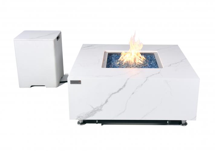 BIANCO Marble Porcelain Fire Table