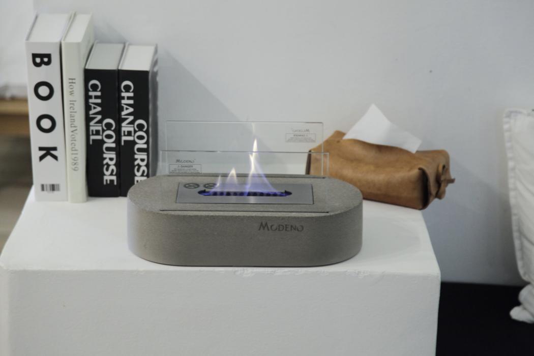 LUSPA chimenea de mesa - gris claro