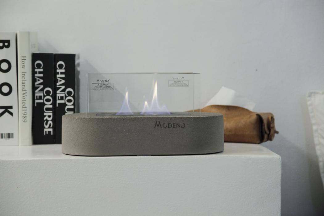 LUSPA chimenea de mesa - gris claro