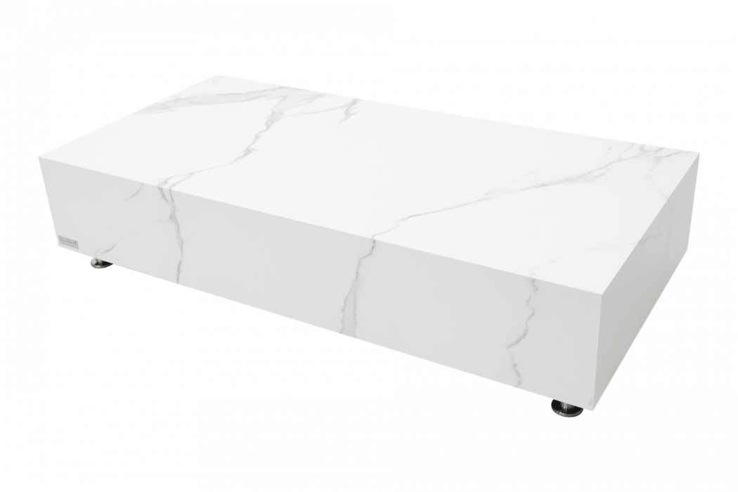 BIANCO mesa de centro rectangular de la serie de mármol porcelánico