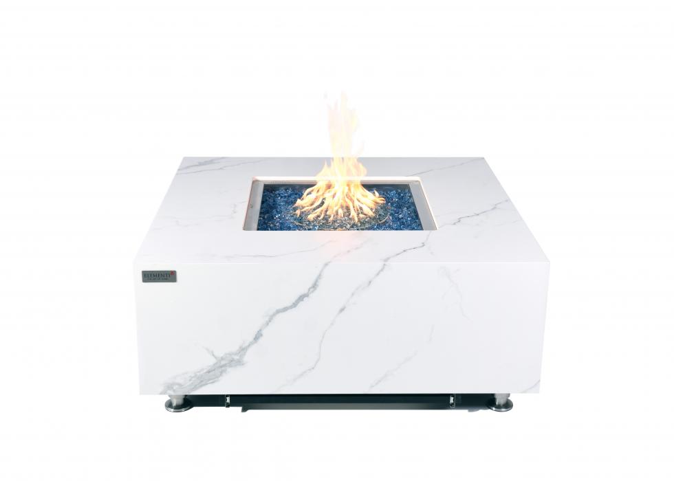 BIANCO Marble Porcelain Fire Table